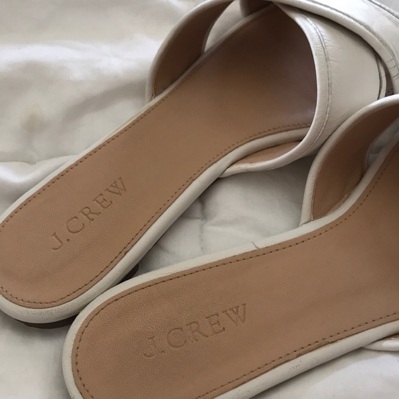 J. Crew white leather slide sandals - Picture 2 of 4